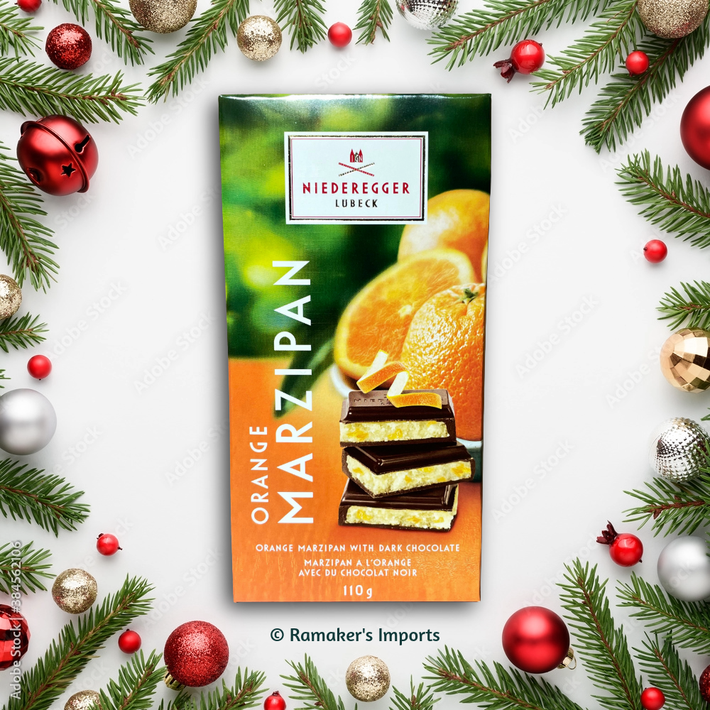 Niedregger Orange Marzipan Dark Chocolate Bar