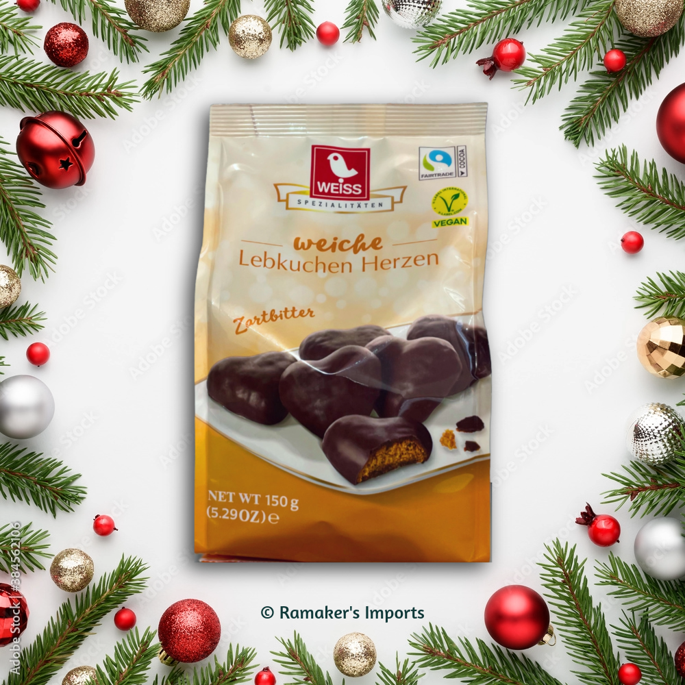 Weiss Dark Chocolate Gingerbread Hearts