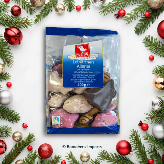 Weiss Frosted Gingerbread Cookies with Chocolatey Coating