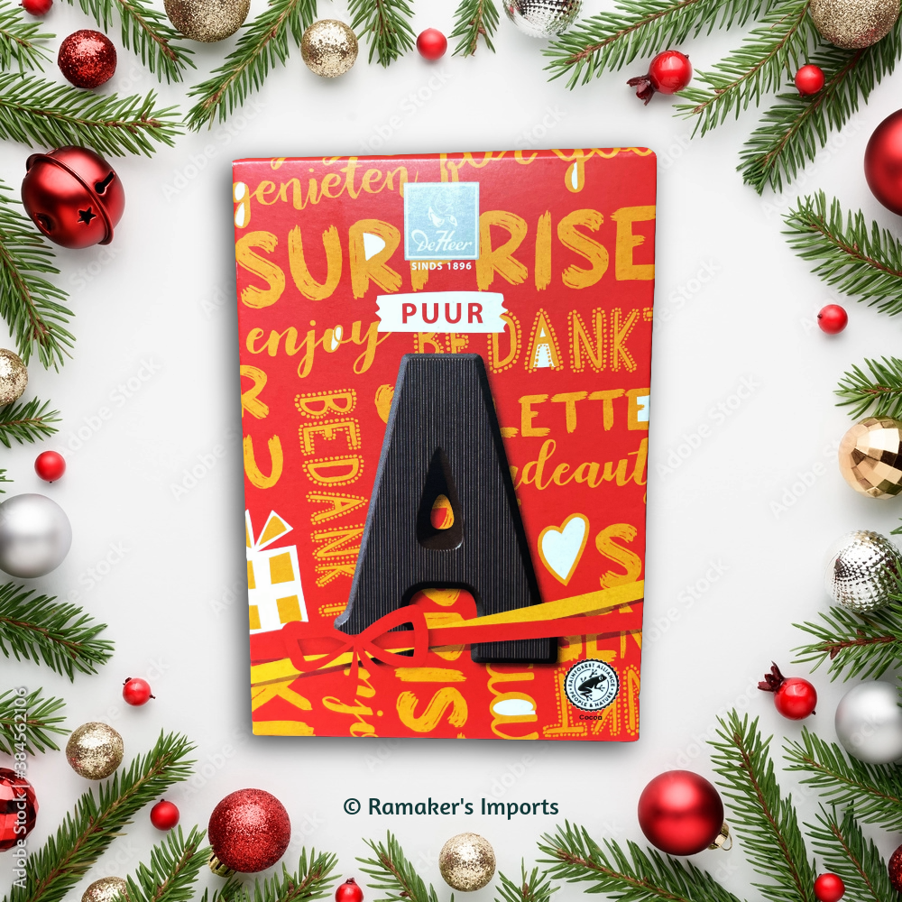 DeHeer Dark Chocolate Letters