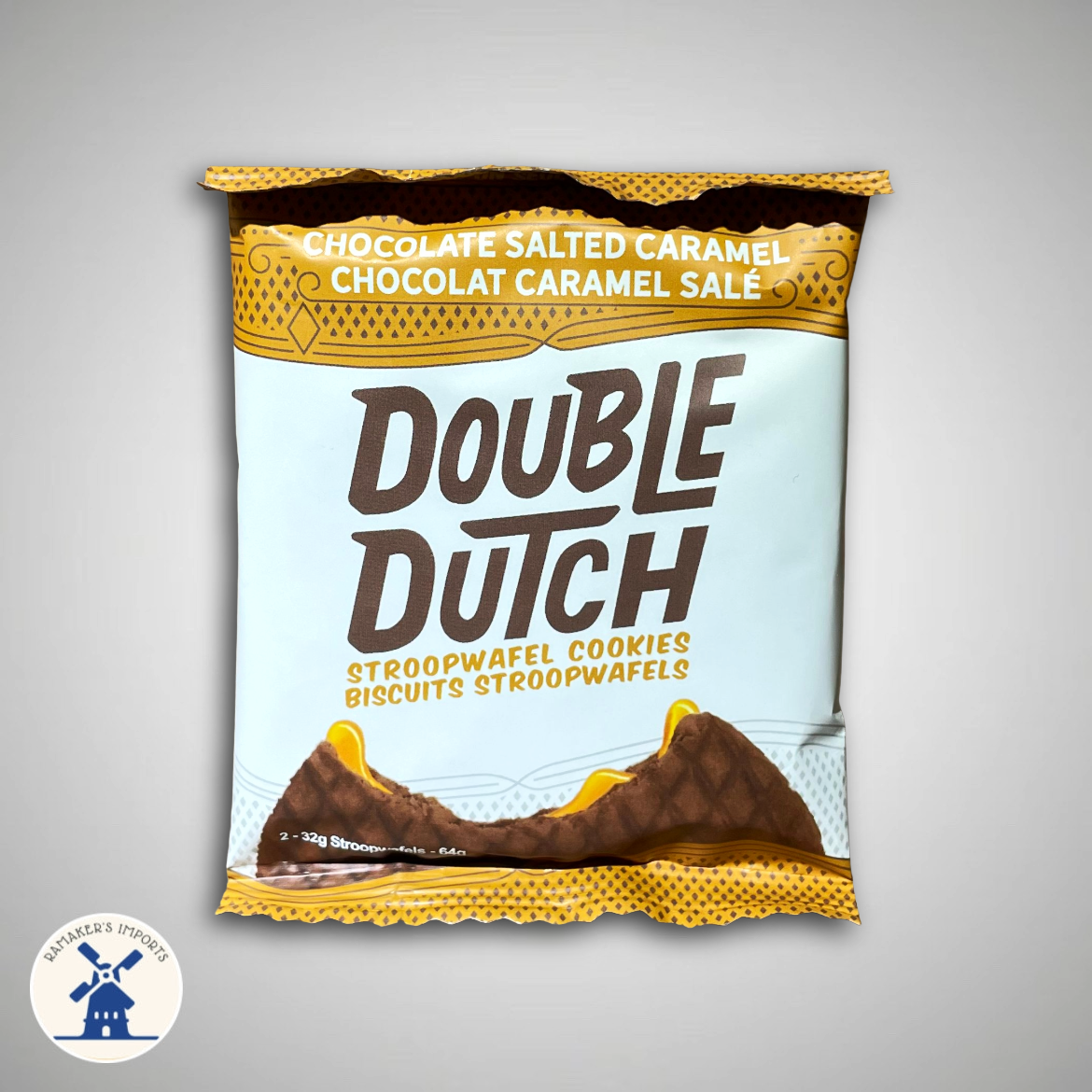 Double Dutch Chocolate Salted Caramel Stroopwafel 2-Pack