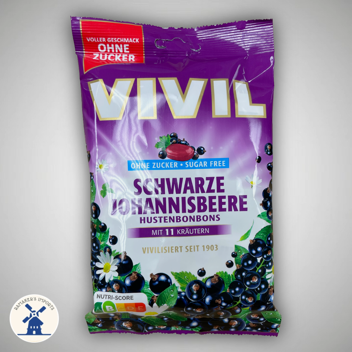 Vivil Sugar Free Blackcurrant Cough Drops
