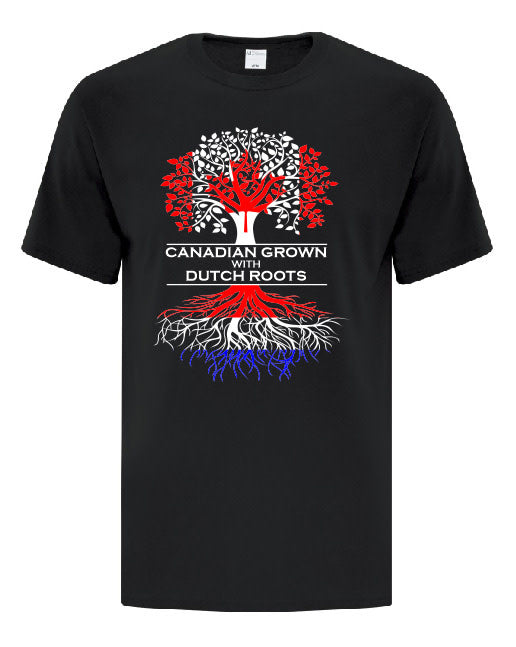 Canadian Grown with Dutch Roots Black T-Shirt